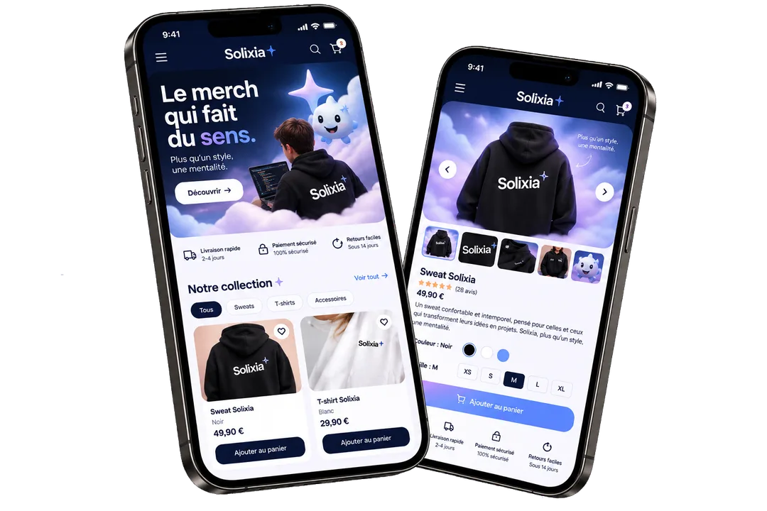 Illustration : boutique en ligne sur mobile